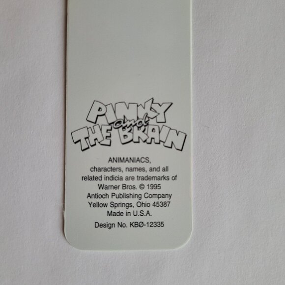 Vintage 90s Pinky Brain Zort! Tassel Bookmark Animaniacs Warner, 1995, KBO-12335 - Picture 12 of 13
